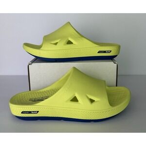 Skechers GO Recover Refresh Neon Green Athletic Slip-On Slide Sandal Men's Sz 12